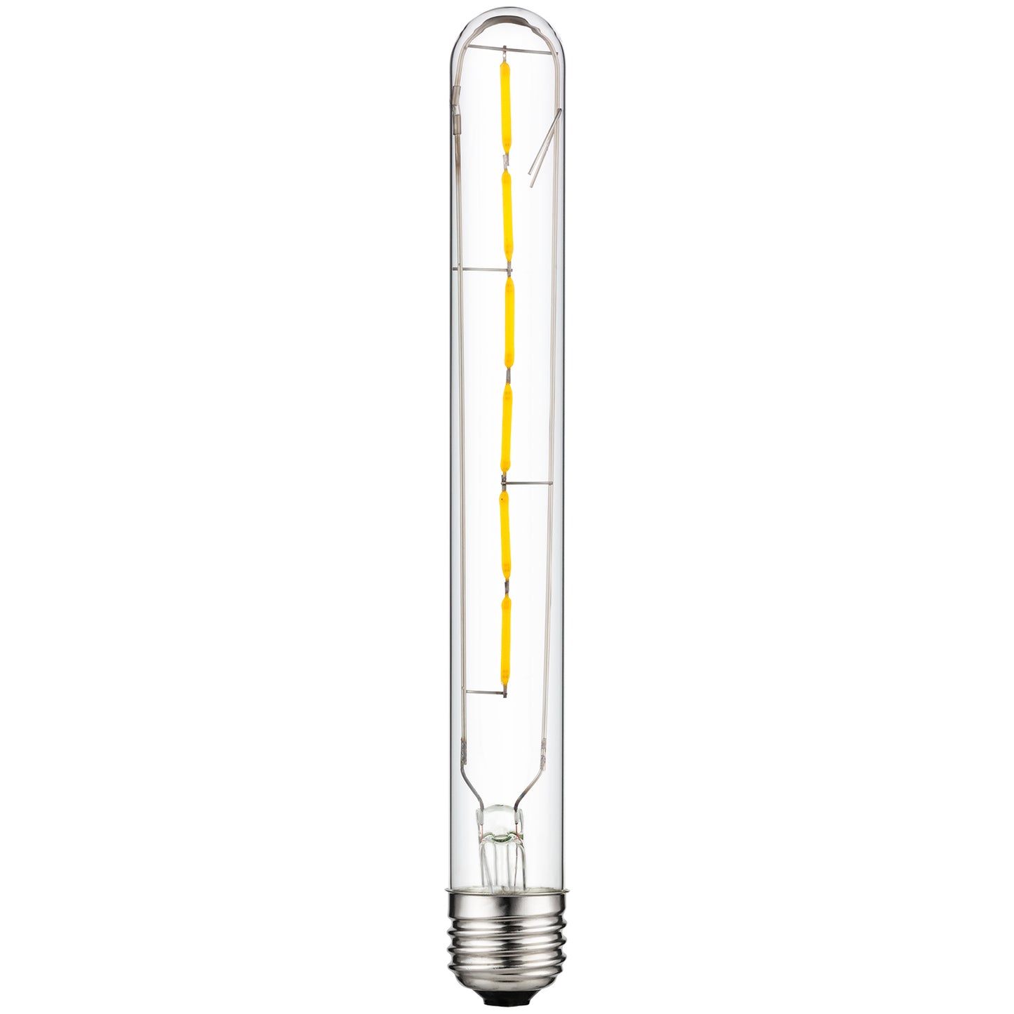 Sunlite LED Filament T8 Tubular Light Bulb, 5 Watts (40W Equivalent), 430 Lumens, Medium E26 Base, Dimmable, 214 mm, UL Listed, 2200K Amber, 6 Count