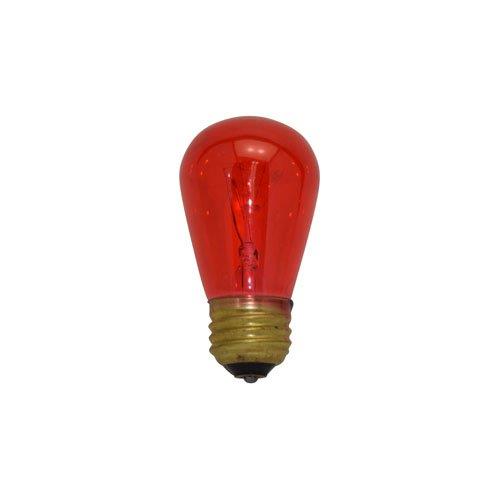 Bulbrite 11S14TR 11W Dimmable S14 String Light Replacement Bulb, Medium Base, Transparent Red