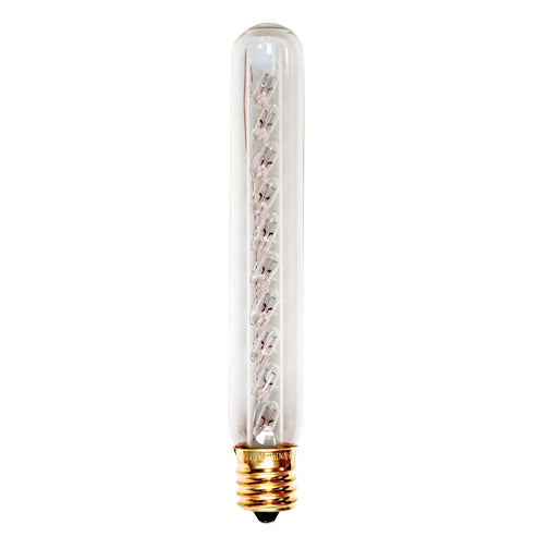 Bulbrite 9T6.5C/N 9 Watt Incandescent T6.5 Tube Exit Light, Intermediate Base, Clear