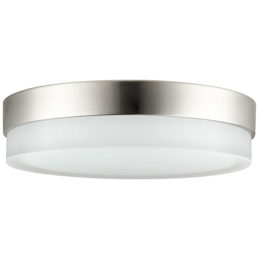 Sunlite 49154 11” Modern Round Flush Mount Ceiling Light Fixture, 20 Watts, Color Tunable 27K/30K/35K/40K/50K, 1000 Lumens, Dimmable, ETL Listed, Brushed Nickel, For Office, Bedroom & Kitchen Use