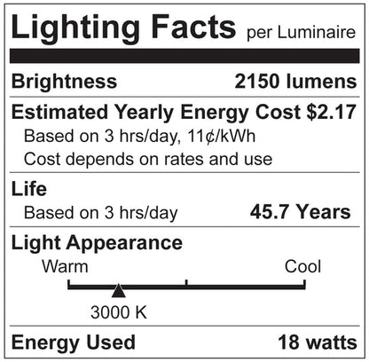 Luxrite LED 4' T8 Universal 18W Shatter Proof Ballast Compatible Light Tube, G13 Base, 2150 Lumens, 3000K - Soft White, 83 CRI, Frosted White Finish (LR34180)