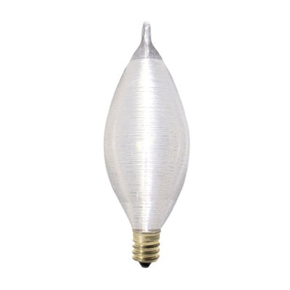 Bulbrite 60C11S 60 Watt Incandescent C11 Spunlite Chandelier Bulb, Candelabra Base, Satin