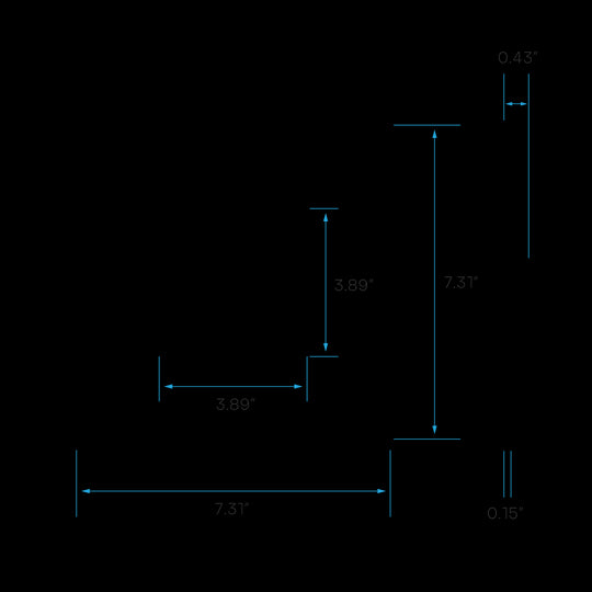 Luxrite 6" Mini Panel Square Smooth Black Trim For Canless Wafer Spotlight, Pack of 8 (LR23779)