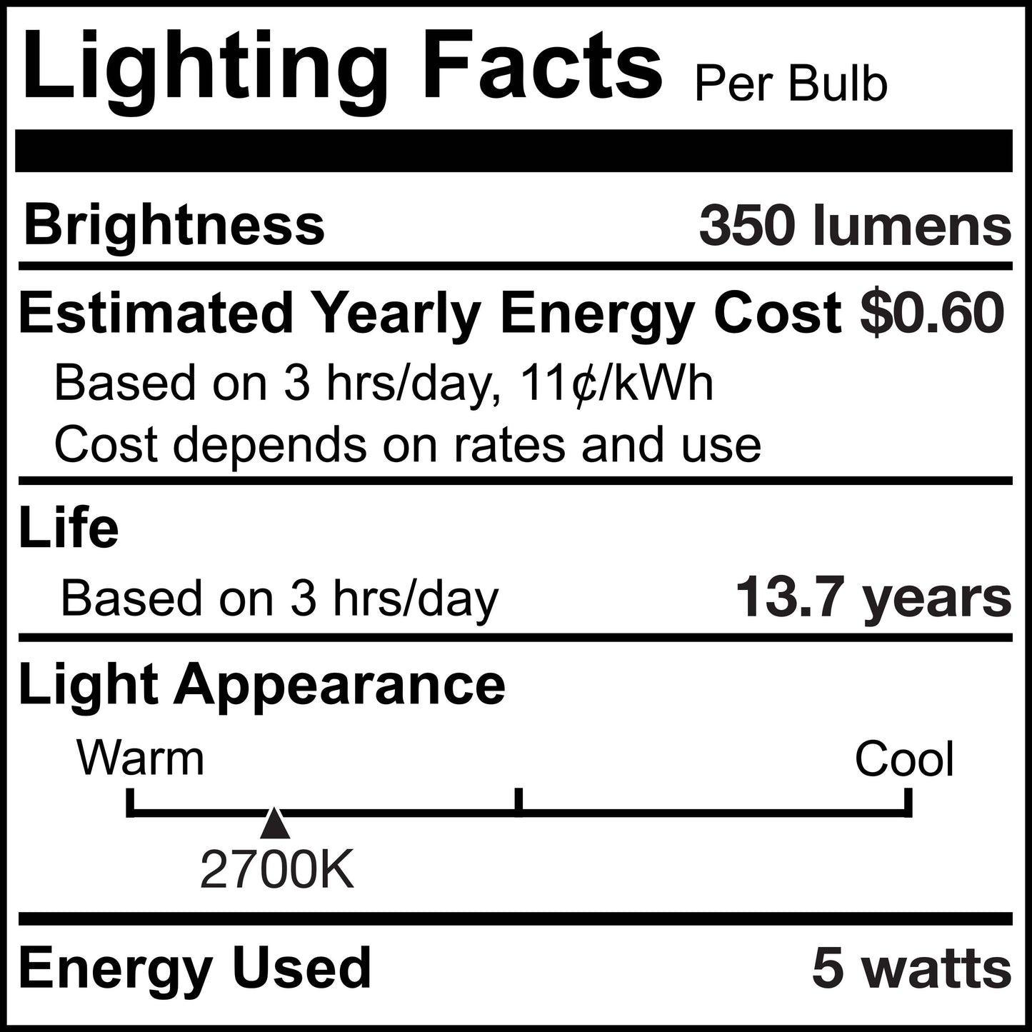 Bulbrite LED Filament Pack of (4) 5 Watt Dimmable 11 Inch T9 Light Bulb with Clear Glass Finish and Medium (E26) Base - 2700K (Warm White Light), 350 Lumens