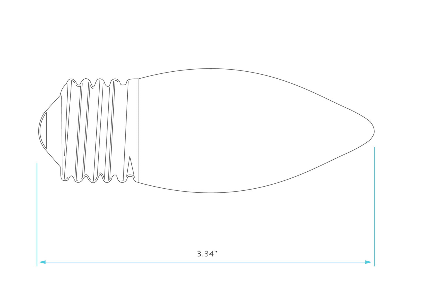 Luxrite Filament LED4ETC/CL/27K/D 2700K Warm White