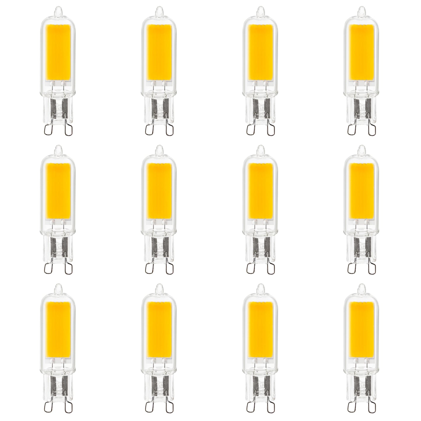 Sunlite LED G9 Light Bulbs, 3 Watt (40W Halogen Equivalent), 400 Lumen, 3000K Warm White, G9 Base