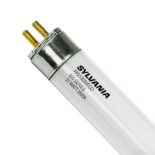SYLVANIA 20921 - FP21/835/ECO - High Efficiency T5s 21 Watt - 3500K - 34 in - 2100 Lumens - 800 Series Phosphors