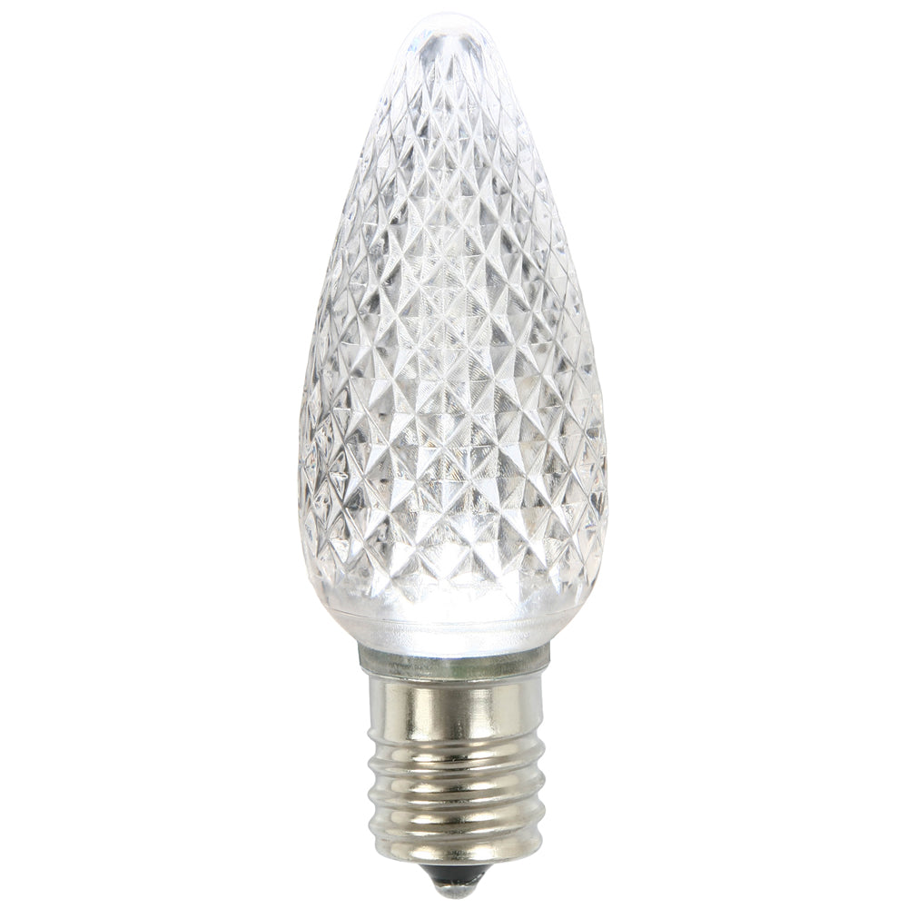 Vickerman C9 LED Pure White Faceted Replacement Bulb, - 50 Pack