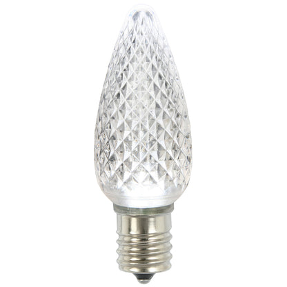 Vickerman C9 LED Pure White Faceted Replacement Bulb, - 50 Pack