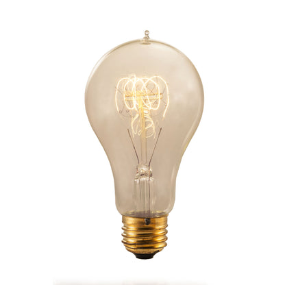 Bulbrite NOS40-VICTOR/A21 40 Watt Nostalgic Incandescent Edison A21, Victorian Loop Filament, Medium Base, Antique Finish