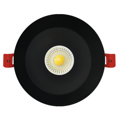 Luxrite LED 4" Round Deep Regressed Black Trim Interchangeable Canless Spotlight (LR24935)