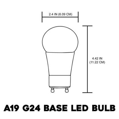 Sunlite 87973 LED A19 Light Bulb, 10 Watts (60W Equivalent), 800 Lumens, GU24 Twist and Lock Base, Dimmable, 90 CRI, UL Listed, Energy Star, Title 20 Compliant, 2700K Warm White, Pack of 6