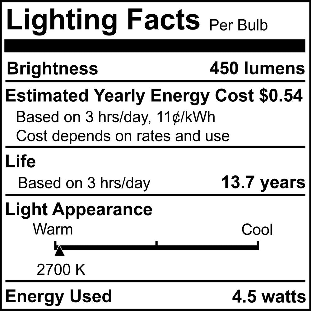 Bulbrite LED Filament Pack of (4) 4.5 Watt Mini T5 Light Bulbs with Clear Finish and Bi-Pin (G9) Base - 2700K (Warm White Light), 450 Lumens