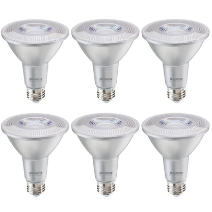 Bulbrite Pack of (6) 10 Watt Dimmable Narrow Flood PAR30LN Medium (E26) LED Bulb - 800 Lumens, 2700K, and 80 CRI