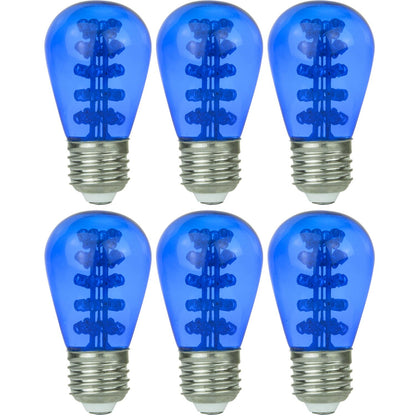 Sunlite LED S14 Colored Sign 0.9W (10W Equivalent) Bulb Medium (E26) Base, Blue