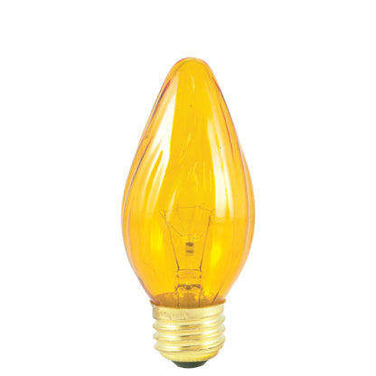 Bulbrite 40F15A 40 Watt Incandescent F15 Fiesta Bulb, Medium Base, Amber