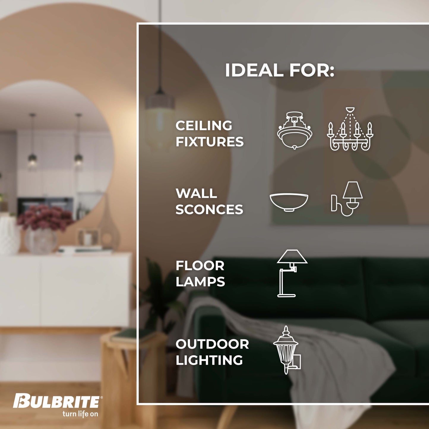 Bulbrite Torpedo 25mm, 15 Watt Dimmable B8 Incandescent Light Bulbs with E12 Candelabra Base, Clear, Pack of 50