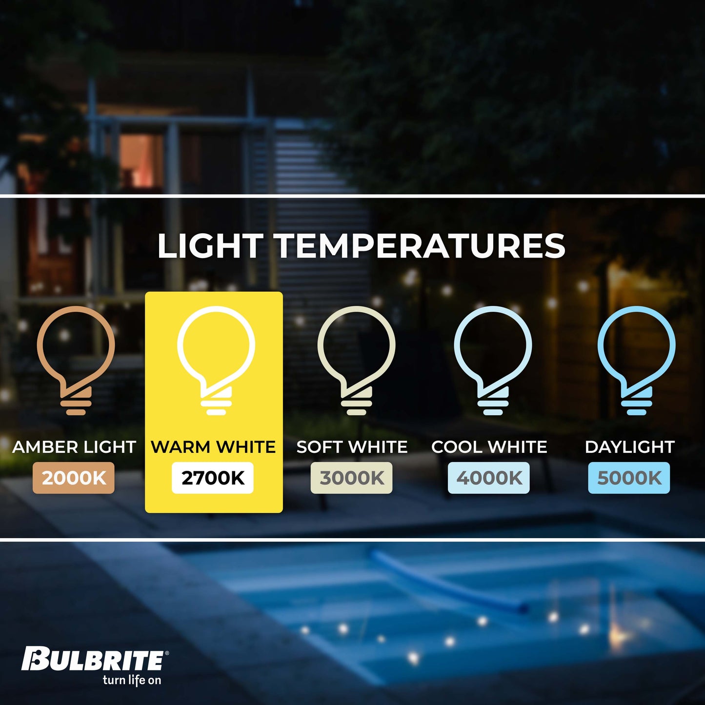 BULBRITE 48' STRING LIGHT 15 SOCKETS 36" SPACING E26 BLACK KIT - W/1W PLASTIC LED S14 CLEAR LAMPS-2PK