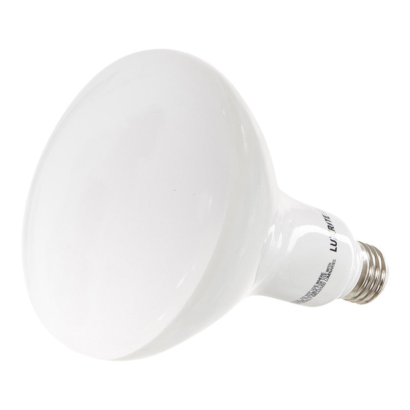 Luxrite LED BR40 Reflector Light Bulb, 14W, 1100 Lumens, 2700K - Warm White, 80 CRI, Frosted White Finish, Dimmable (LR31820)