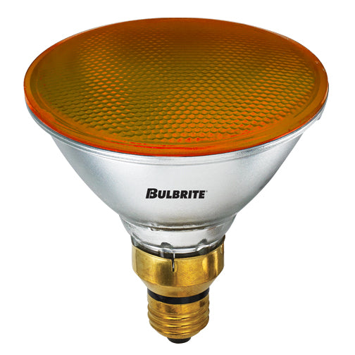 Bulbrite H90PAR38A 90 Watt Dimmable Colored Light Halogen PAR38, Medium Base, Dark Amber