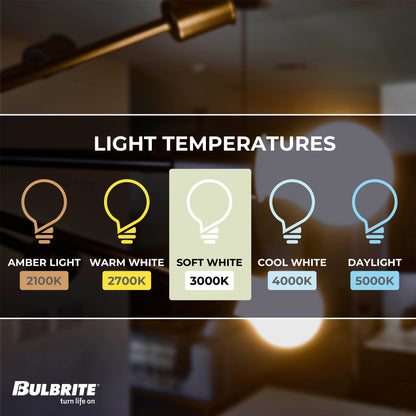 BULBRITE 7W LED A15 3000K FILAMENT BASICS MILKY DIMMABLE 4PK