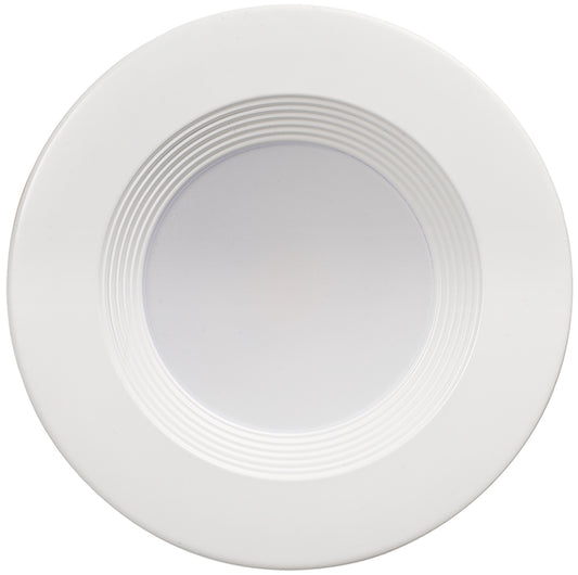 Luxrite LED 5-6" Round Baffled Downlight Retrofit, 14W, 1100 Lumens, Color Selectable - 2700K/3000K/3500K/4000K/5000K, 90 CRI, White Finish, Dimmable, Pack of 4 (LR23795)