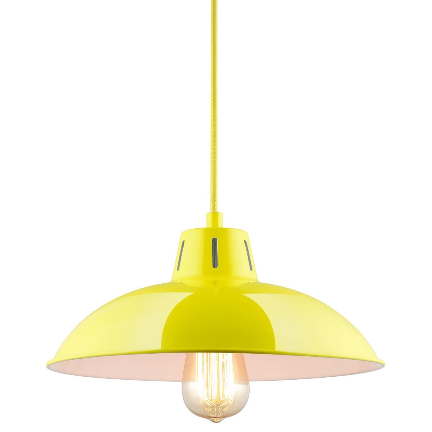 Sunlite CF/PD/V/Y Yellow Vega Residential Ceiling Pendant Light Fixtures With Medium (E26) Base