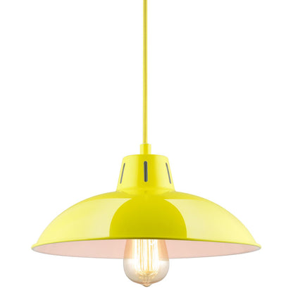 Sunlite CF/PD/V/Y Yellow Vega Residential Ceiling Pendant Light Fixtures With Medium (E26) Base