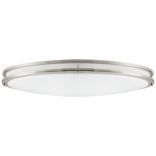 Sunlite 49176 32-Inch Double Band Trim Flush Mount Light Fixture, 35 Watts, 3000 Lumens, Tunable 30K/40K/50K Color, Dimmable, ETL Listed, Energy Star, Brushed Nickel, For Residential & Office Use