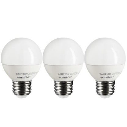 Sunlite LED G16 Globe 5W (40W Equivalent) Light Bulb Medium (E26) Base, Warm White
