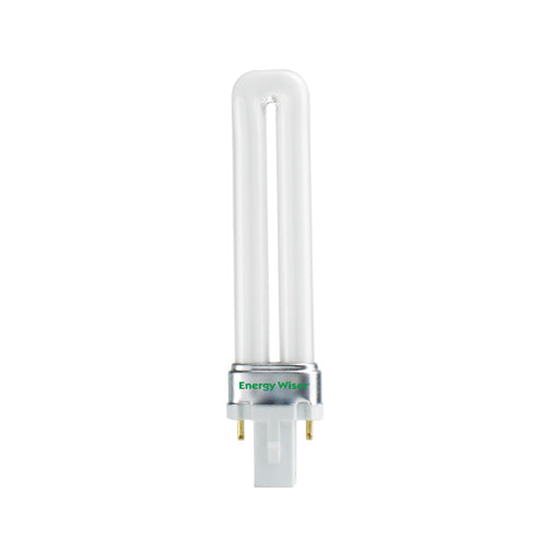 Bulbrite CF7S827 7 Watt Compact Fluorescent T4 Twin Tube, 2-Pin G23 Base, Warm White