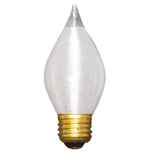 Bulbrite 25C15S 25 Watt Incandescent C15 Spunlite Chandelier Bulb, Medium Base, Satin