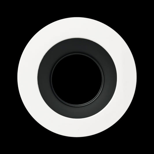 Luxrite 4" Regressed Interchangeable Round Smooth Black and White Trim Canless Spotlight, Pack of 3 (LR24967)