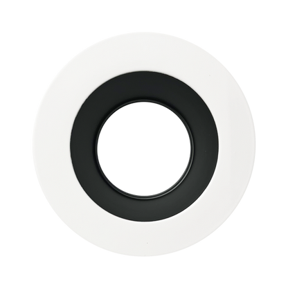 Luxrite 4" Regressed Interchangeable Round Smooth Black and White Trim Canless Spotlight (LR24967)