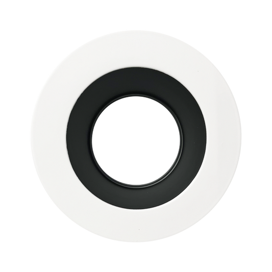 Luxrite 4" Regressed Interchangeable Round Smooth Black and White Trim Canless Spotlight (LR24967)