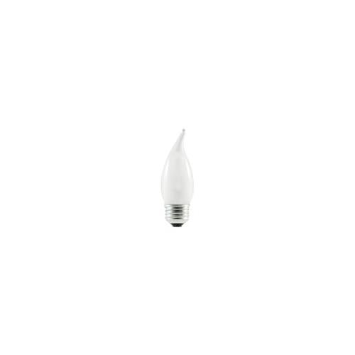 Bulbrite 43CA10/EFF/ECO 43 Watt ECO Halogen CA10 Flame Tip Chandelier Bulb, Medium Base, Frost, 60 Watt Equivalent, 2-Pack