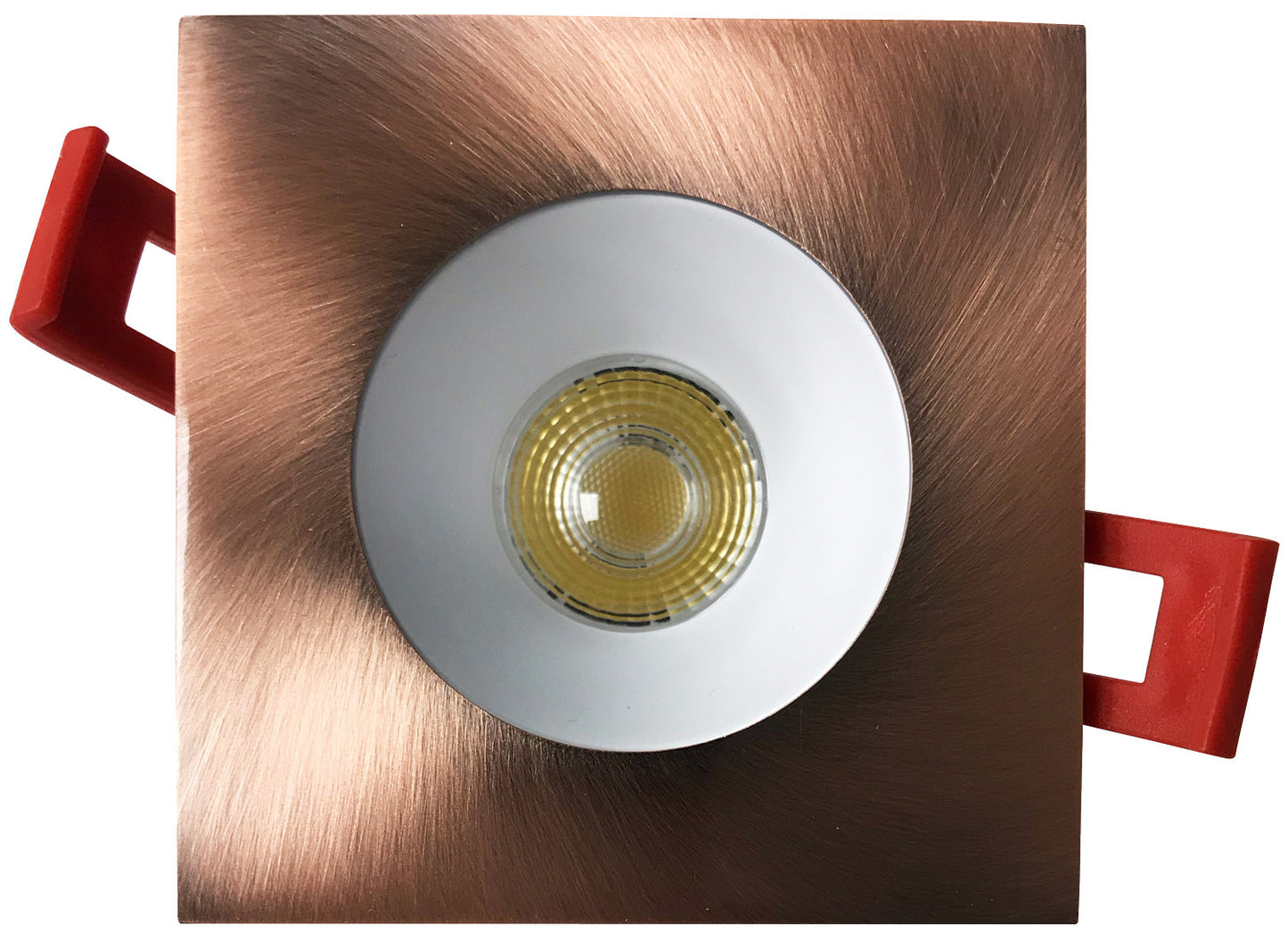 Luxrite 2" Regressed Interchangeable Canless Spotlight Square Copper Trim, Pack of 5 (LR23451)