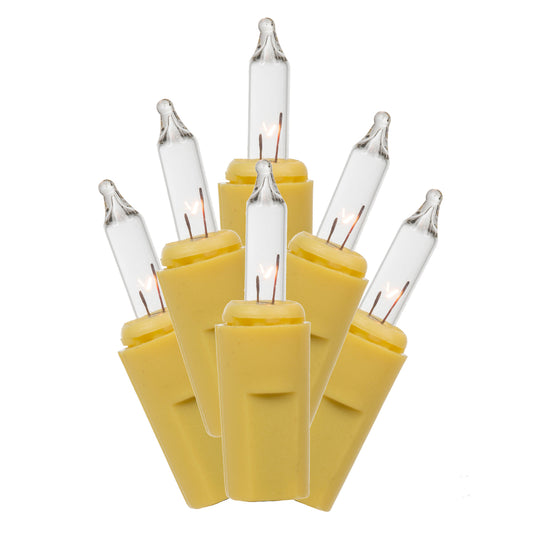 Vickerman 35 Clear Dura-lit Mini Light on Gold Wire, 26' Christmas Light Strand- 2 Pack