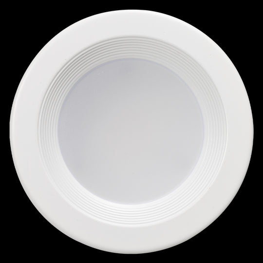 Luxrite LED 4" Round Baffled High Output Downlight Retrofit, 14W, 950 Lumens, Color Selectable - 2700K/3000K/3500K/4000K/5000K, 90 CRI, White Finish, Dimmable, Pack of 4 (LR23793)