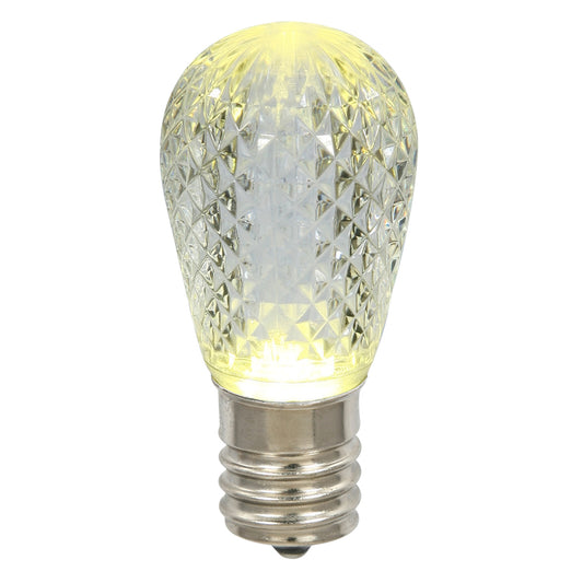 Vickerman S14 LED Warm White Faceted Replacement Bulb E26 Nickel Base, 20 Pack.