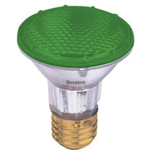 Bulbrite H50PAR20G 50 Watt Dimmable Colored Light Halogen PAR20, Medium Base, Green