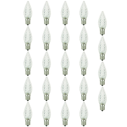 Sunlite 80708-SU C9/3LED/0.4/W/6PK LED 120-volt 0.4-watt Intermediate Based C9 Lamp, White