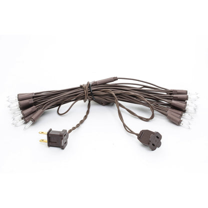 Vickerman 50 Clear Dura-lit Mini Light on Brown Wire, 37' Christmas Light Strand- 2 Pack