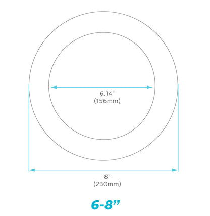 Luxrite 6-8" Round Goof Ring, White Finish, Pack of 7 (LR41023)