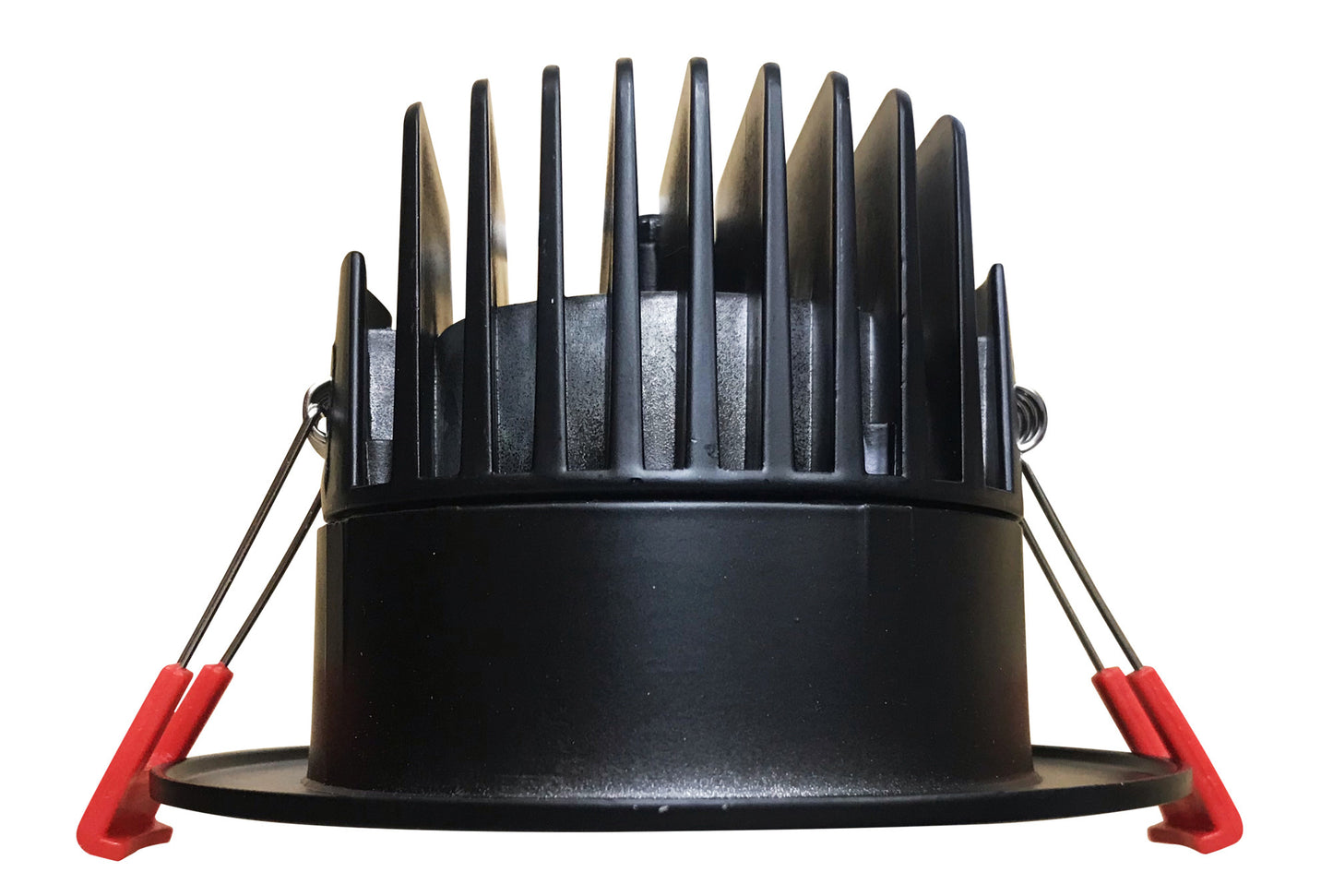 Luxrite 4" Regressed Interchangeable Round Smooth Black Trim Canless Spotlight, Pack of 4 (LR24956)