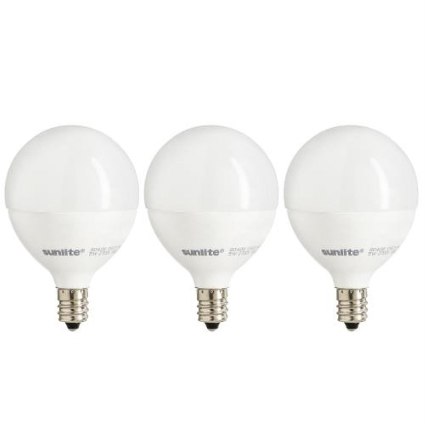 Sunlite LED G16.5 Globe 5W (40W Equivalent) Light Bulb Candelabra (E12) Base, Warm White