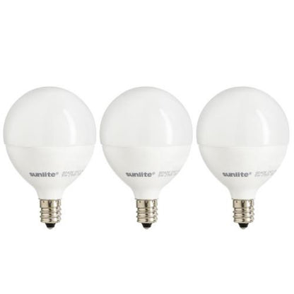 Sunlite LED G16.5 Globe 5W (40W Equivalent) Light Bulb Candelabra (E12) Base, Warm White