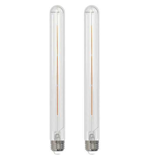 Bulbrite Pack of (2) 5 Watt Dimmable Clear Filament T9L Medium (E26) LED Light Bulb - 450 Lumens, 3000K