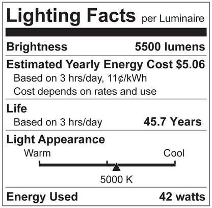 Luxrite LED 8' T8 Single Pin Bypass Tube, FA8 Base, 42W, 5500 Lumens, 5000K - Bright White, 82 CRI, Frosted White Finish, Pack of 2 (LR34131)