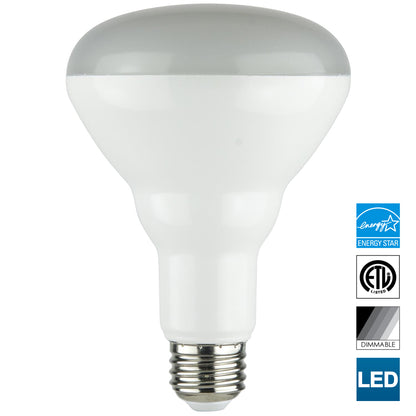 Sunlite BR30 LED Reflector Bulb, Dimmable, 10 Watt (65 Watt Equivalent), Medium (E26) Base, 2700K Warm White, Energy Star Certified, 750 Lumen Output, 25,000 Hour Lifespan